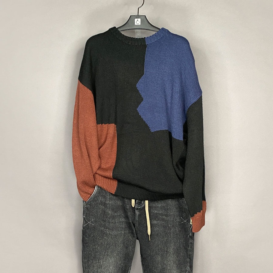 [MEN&#039;S]컬러 블록 스웨터